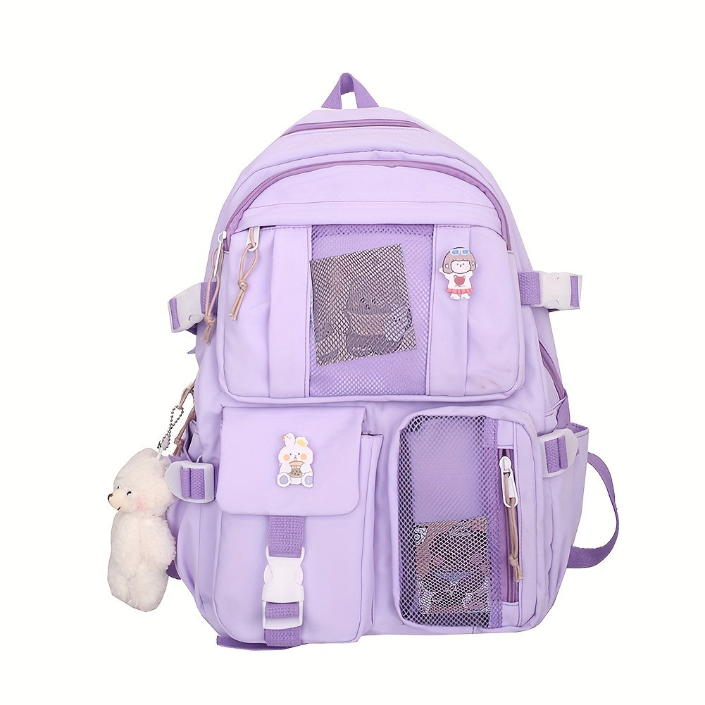 eybag - Women's Travel Backpack Women's Multi-Pocket Waterproof College School Bag Transparent Bag Large Capacity Laptop Backpack Reinforcement