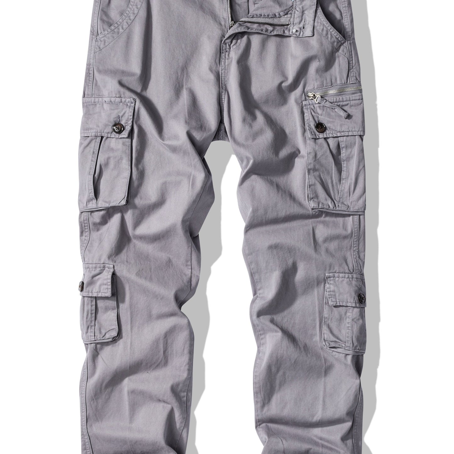 Mens Fashion-Forward Solid Cargo Pants - Durable & Comfortable with Multiple Flap Pockets - Loose Fit for Casual Outdoor, Work & Streetwear - Hip Hop Inspired Style