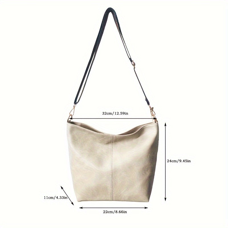 eybag - Wide Geometric Strap Bag,  Large Capacity Crossbody Bag For Girls, Retro Fashion Shoulder Bag