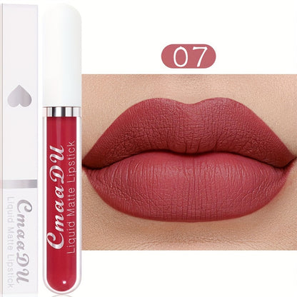 (Velvet Chocolate) Matte Liquid Lipstick Women's Lip Gloss Set 18 Colors Original Matte Long-lasting Dark Red Original 24-hour Makeup Lipstick Long-lasting Waterproof Valentine's Day Gifts For Music Festival