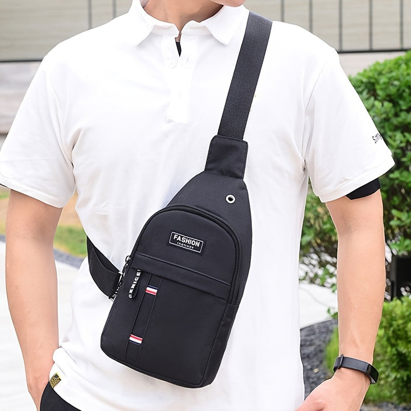 eybag - 1pc New Men's Chest Bag Crossbody Bag Travel Small Backpack Oblique Bag Men's Sports Bag