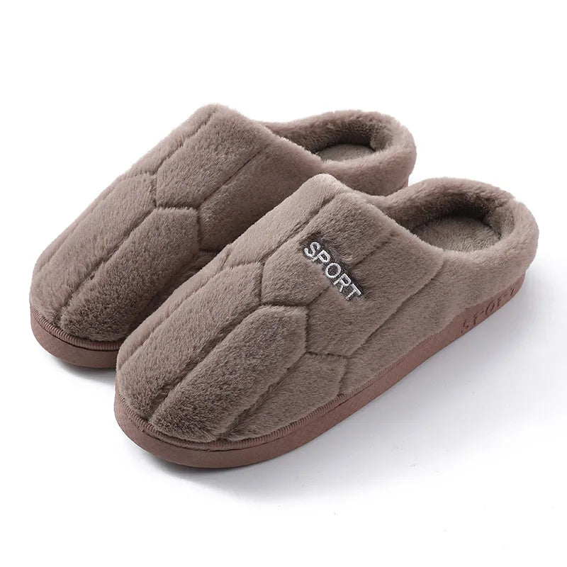 GAI Winter cotton slippers Warm plush slippers women non-slip home comfort pink red cartoon slippers size36-41