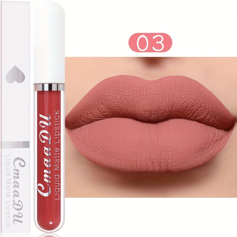 (Velvet Chocolate) Matte Liquid Lipstick Women's Lip Gloss Set 18 Colors Original Matte Long-lasting Dark Red Original 24-hour Makeup Lipstick Long-lasting Waterproof Valentine's Day Gifts For Music Festival