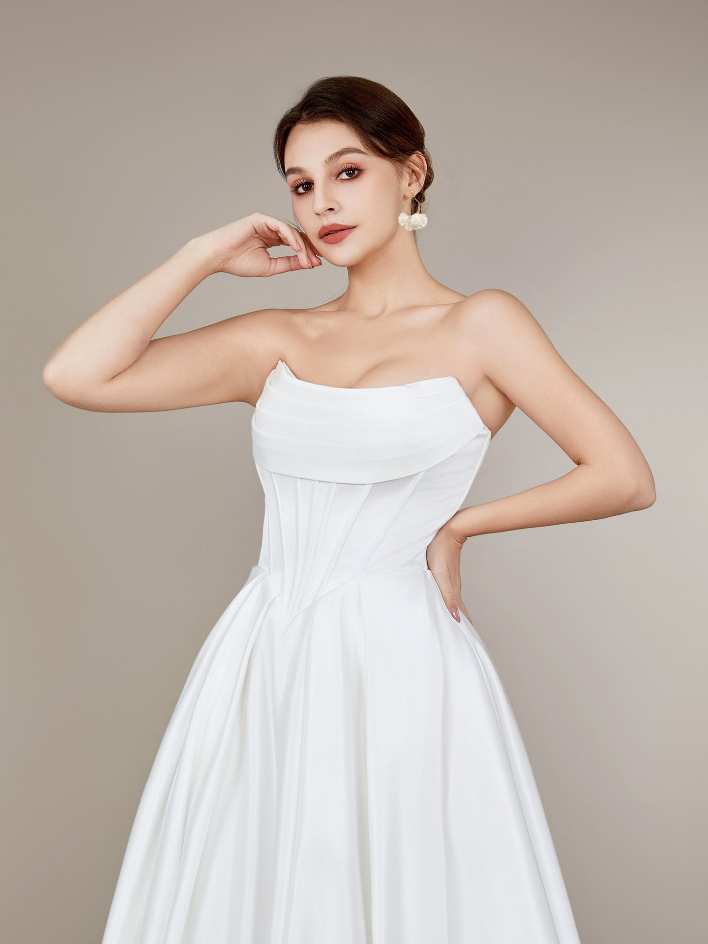 Sleeveless Crisscross Swing Tube Dress, Elegant Strapless Dress For Wedding Party, Women's Clothing Wedding/Evening dress/Occasion/Engagement/Ceremony