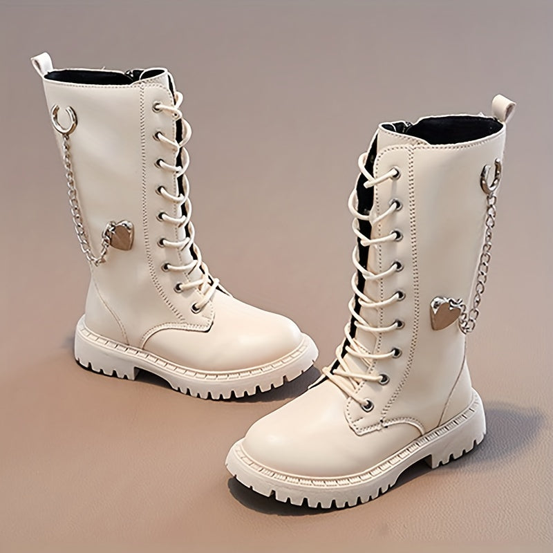 Trendy Cool Boots With Zipper For Girls, Lightweight Non Slip Boots For Indoor Outdoor Travel, Autumn And Winter