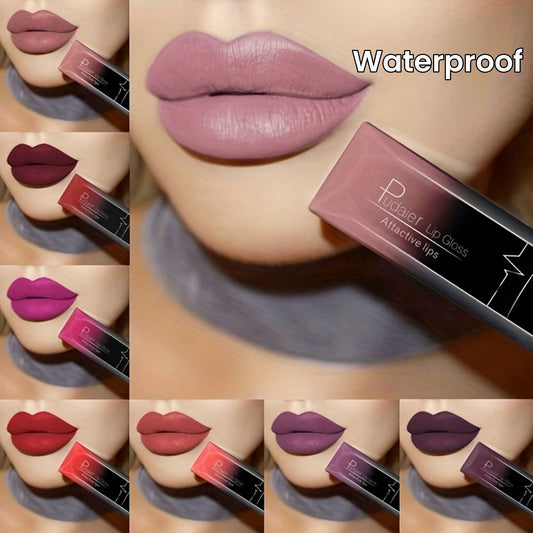 Waterproof Velvet Matte Liquid Lipstick - 17 Long-Lasting Colors for All Skin Types, Perfect Any-Day Gift