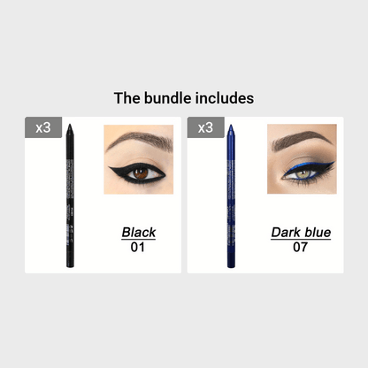 14-Color Vibrant Eyeliner Pen Collection - High-Pigmented, Pearly Glitter, Shimmer Metallic Finish, Smokey, Punk, Gothic Style - Long-Lasting, Waterproof, Matte Finish Eyeliner Stick for Music Festival and Everyday Use