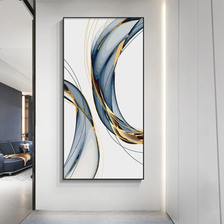 Luxury abstract ribbon canvas painting posters and prints nordic wall art pictures for living room bedroom modern home decor