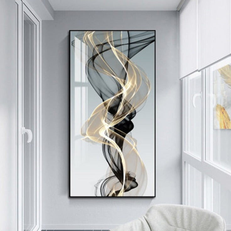 Luxury abstract ribbon canvas painting posters and prints nordic wall art pictures for living room bedroom modern home decor