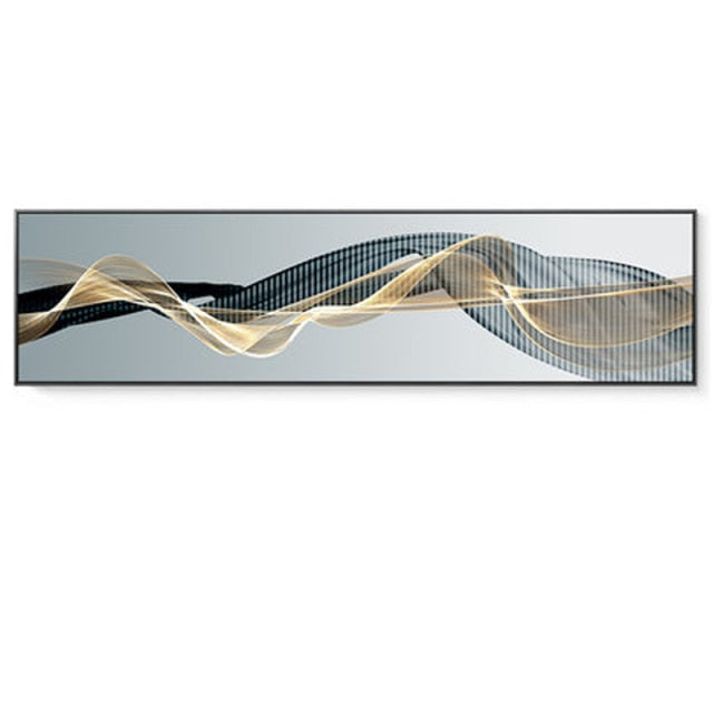 Luxury abstract ribbon canvas painting posters and prints nordic wall art pictures for living room bedroom modern home decor