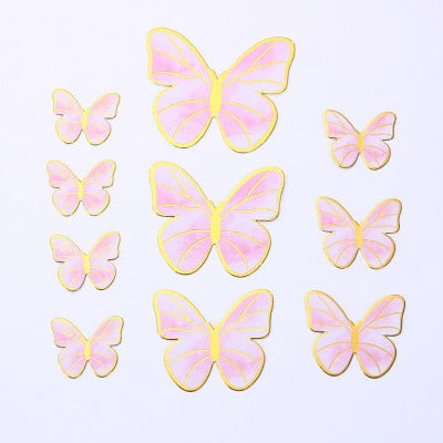 Party gifts Party decoration hot sale new gifts for Baby Butterfly Cake Toppers Happy Birthday Cake Toppers Valentine Cake Decoration DIY Painted For Wedding Birthday Party Baby Shower