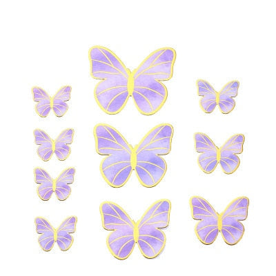 Party gifts Party decoration hot sale new gifts for Baby Butterfly Cake Toppers Happy Birthday Cake Toppers Valentine Cake Decoration DIY Painted For Wedding Birthday Party Baby Shower