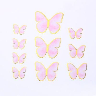 Party gifts Party decoration hot sale new gifts for Baby Butterfly Cake Toppers Happy Birthday Cake Toppers Valentine Cake Decoration DIY Painted For Wedding Birthday Party Baby Shower