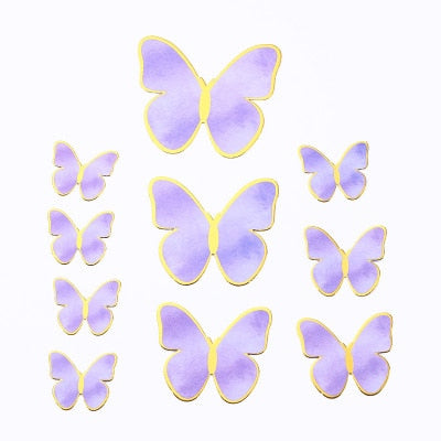 Party gifts Party decoration hot sale new gifts for Baby Butterfly Cake Toppers Happy Birthday Cake Toppers Valentine Cake Decoration DIY Painted For Wedding Birthday Party Baby Shower