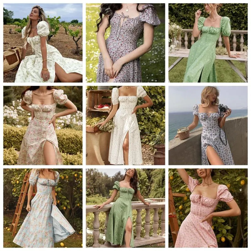 Casual Dresses High Quality Women Summer Dress Sexy Maxi Bodycon  Floral Printing House Of Cb Elegant Prom Evening Party DressCasual