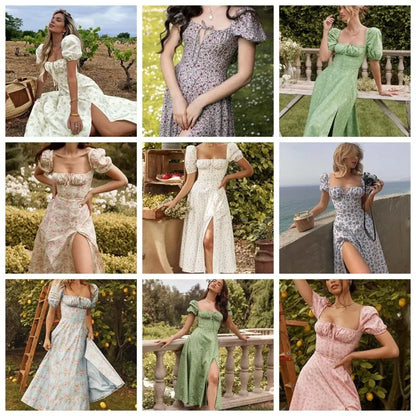 Casual Dresses High Quality Women Summer Dress Sexy Maxi Bodycon  Floral Printing House Of Cb Elegant Prom Evening Party DressCasual